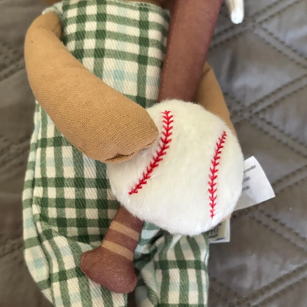 Hearth & Hand with Magnolia Cute Plush Baseball Bat Ball Dog Pal Toy Target Tan - Picture 11 of 12